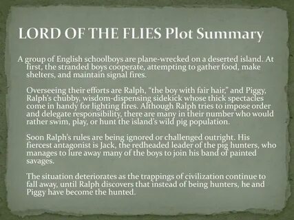 PPT - LORD OF THE FLIES PowerPoint Presentation, free downlo