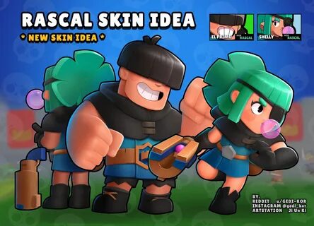 ArtStation - BRAWL STARS Fanart (Skin design), Ji Un Ki Braw