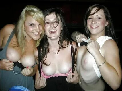 Girls flashing their tits