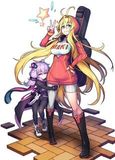 Yuzuki Yukari And Tsurumaki Maki Vocaloid And 1 More Drawn By Suna.