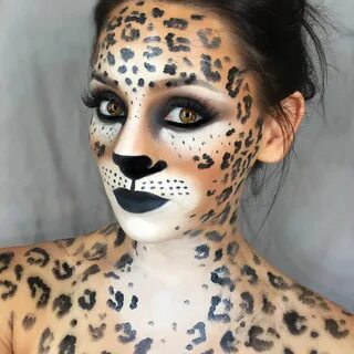 @kelceecakes Cheetah makeup Halloween makeup Animal makeup, 