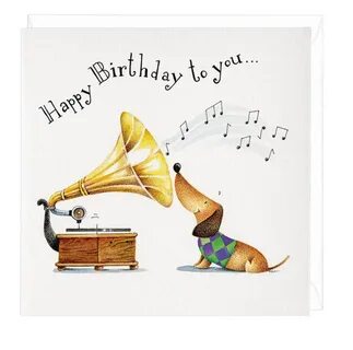 Happy Birthday To You Musical Dachshund Greeting Card Happy 