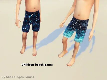 The Sims Resource - Children beach pants - Two colors