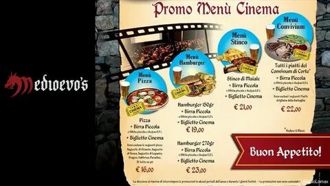 Medioevo's Promo Menu Cinema 608