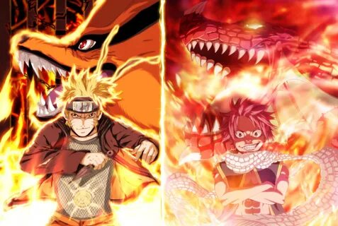 Anime Crossover Naruto Uzumaki Natsu Dragneel Fairy Tail Nar