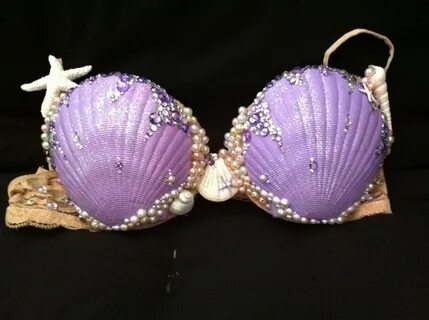 Purple Seashell Ariel The little mermaid seahsell bra top. N