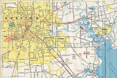 TexasFreeway Houston Historical Information Old Road Maps