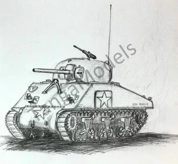 How To Draw A Sherman Tank