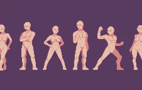 Pixelblog - 17- Human Anatomy - SLYNYRD Pixel art characters