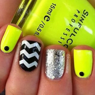 Highlighter Bright nail designs, Green nails, Diy nails