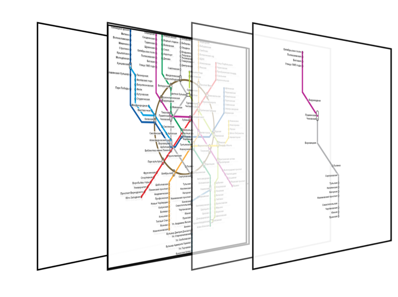 Слои, формирующие карту метро