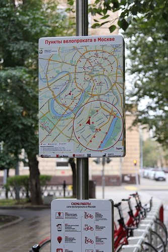 Карты Яндекса на станциях Велобайка