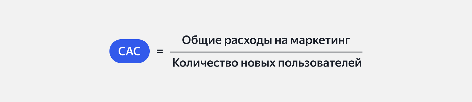 Формула расчёта стоимости привлечения заказчика