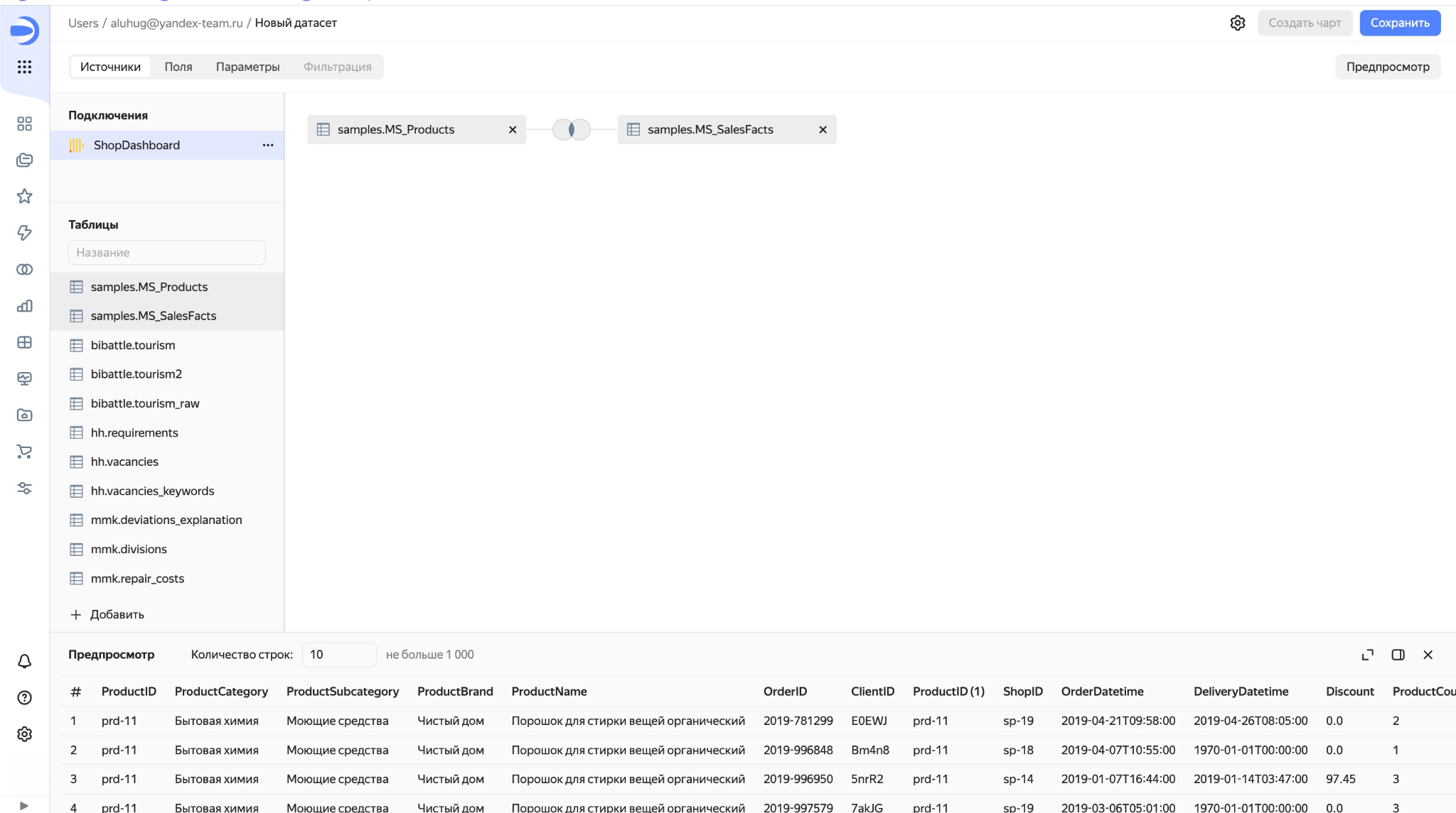 Интерфейс BI-системы