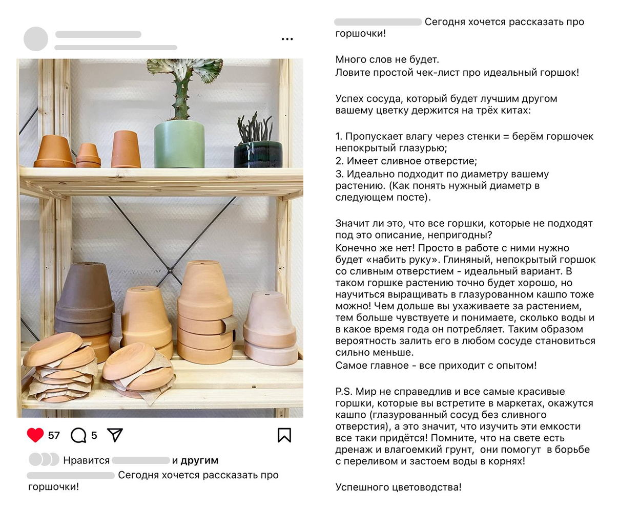 Статья о горшках для цветов