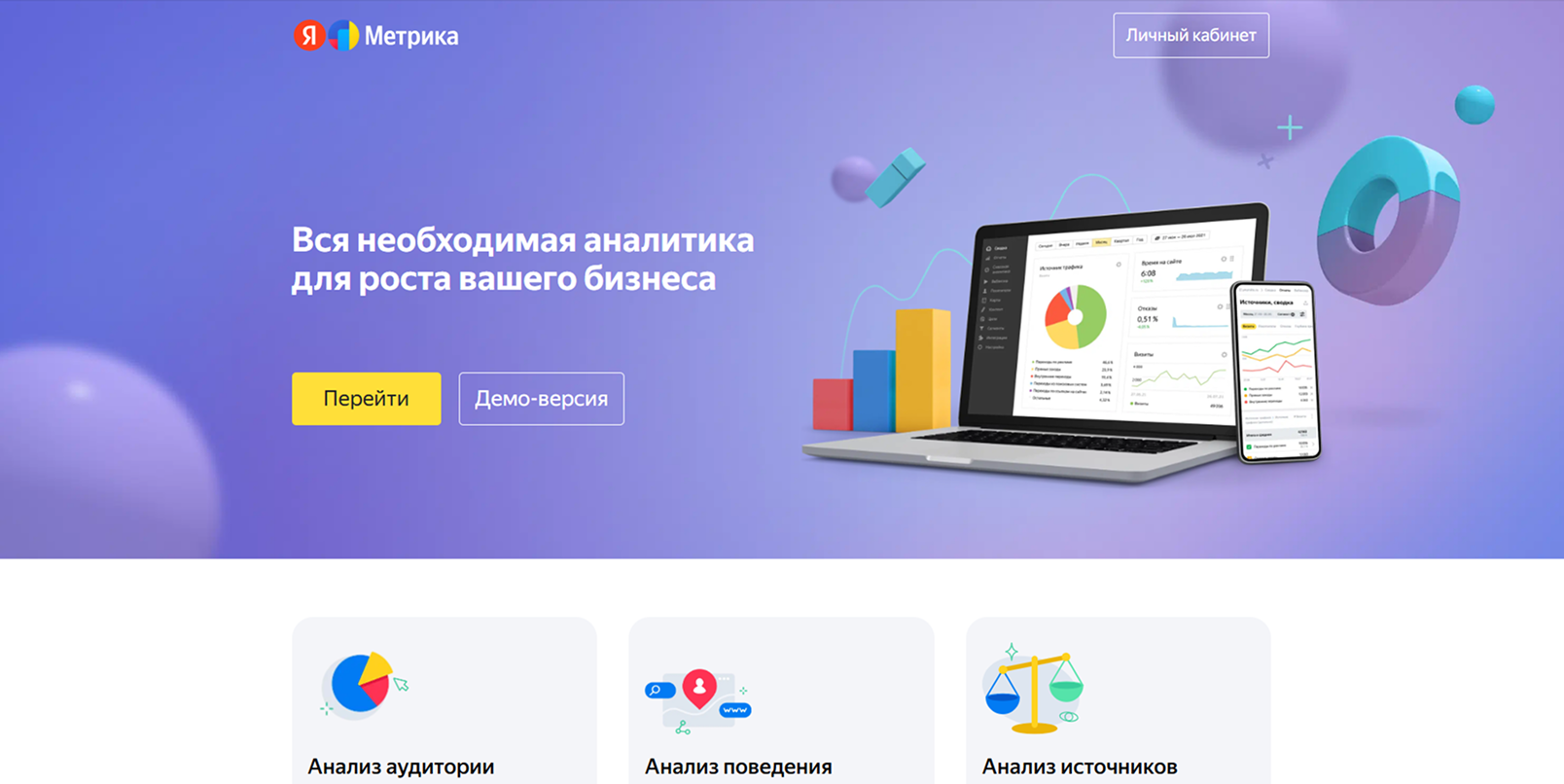 Сайт Яндекс Метрики 