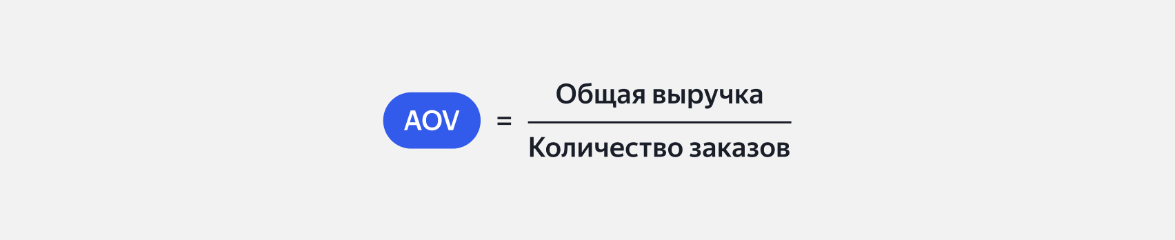 Формула расчёта AOV