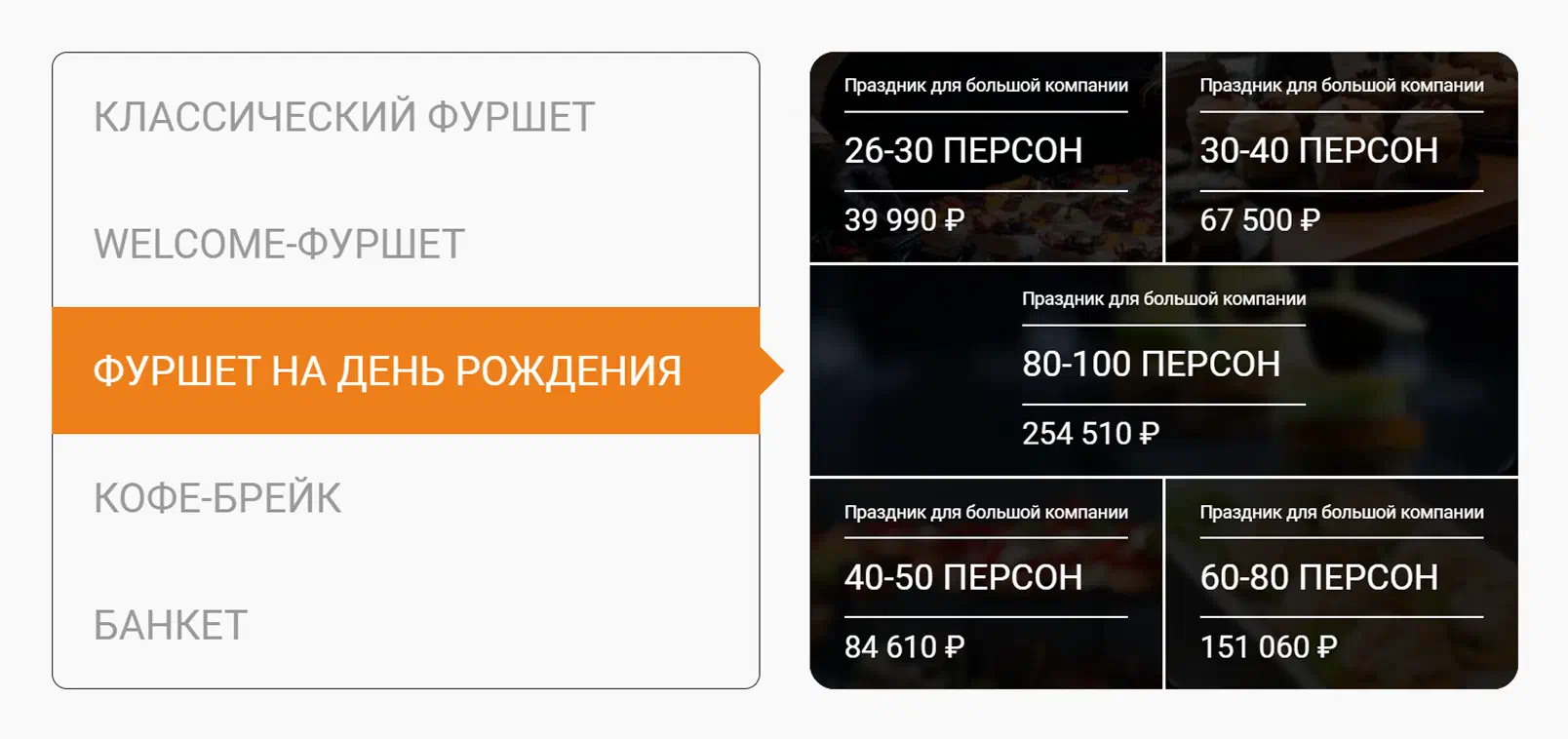 Прайс-лист на сайте