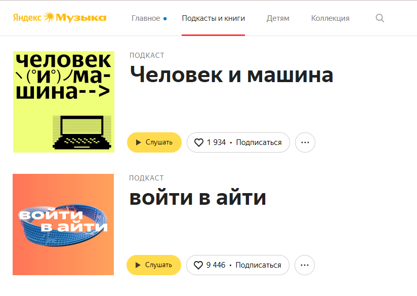 Популярные подкасты в Музыке