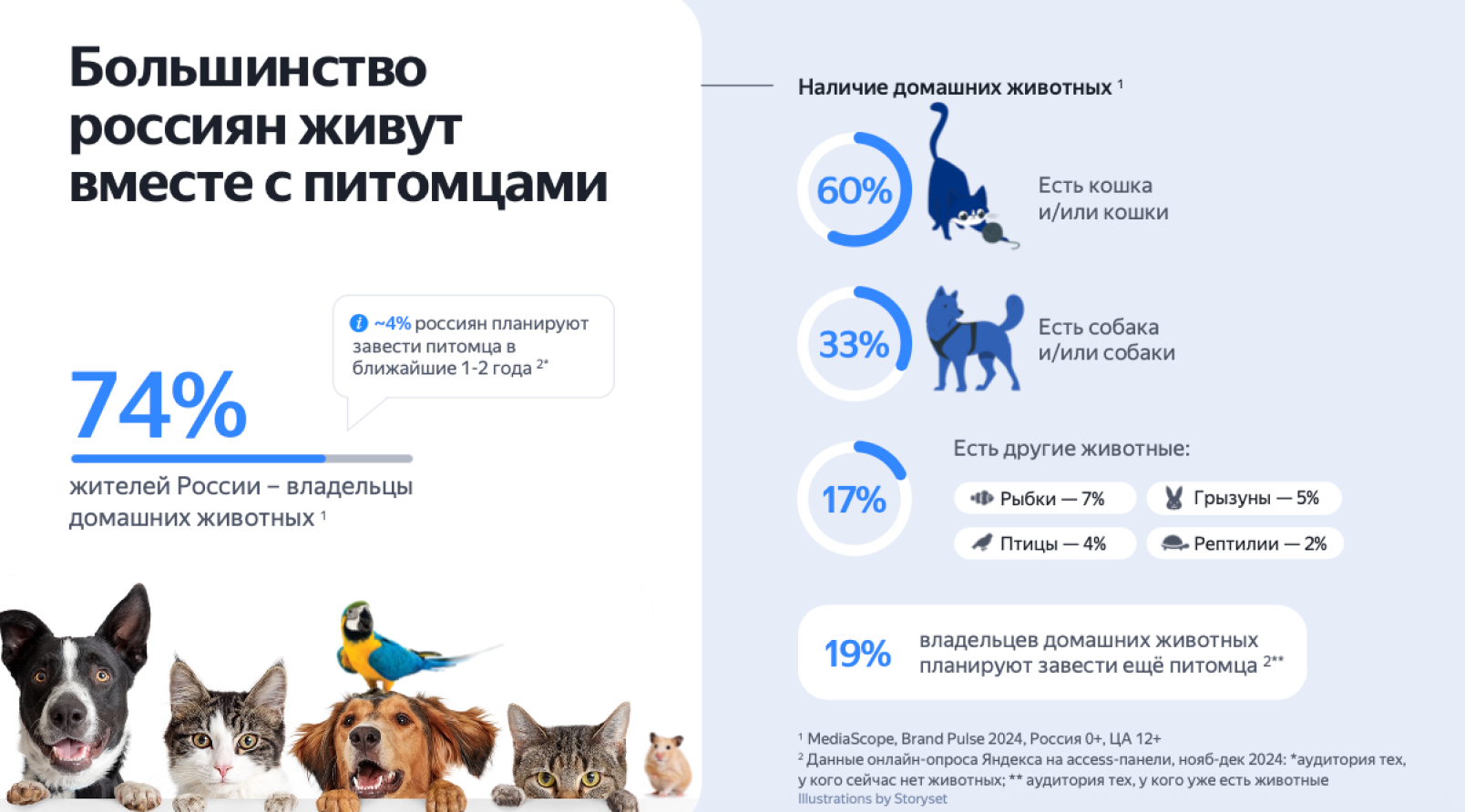 Статистика владельцев питомцев