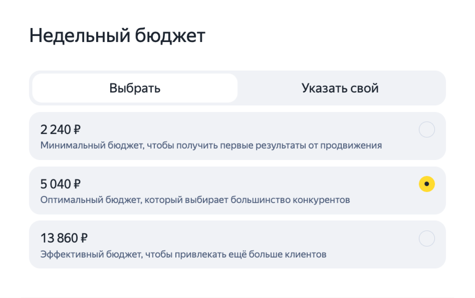 Настройка кампании в Директе