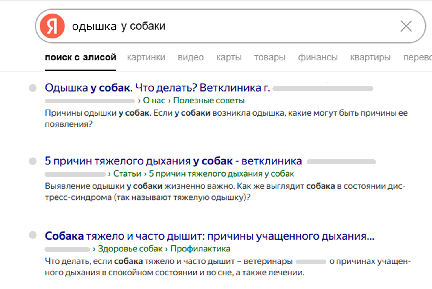 Выдача по запросу пользователя