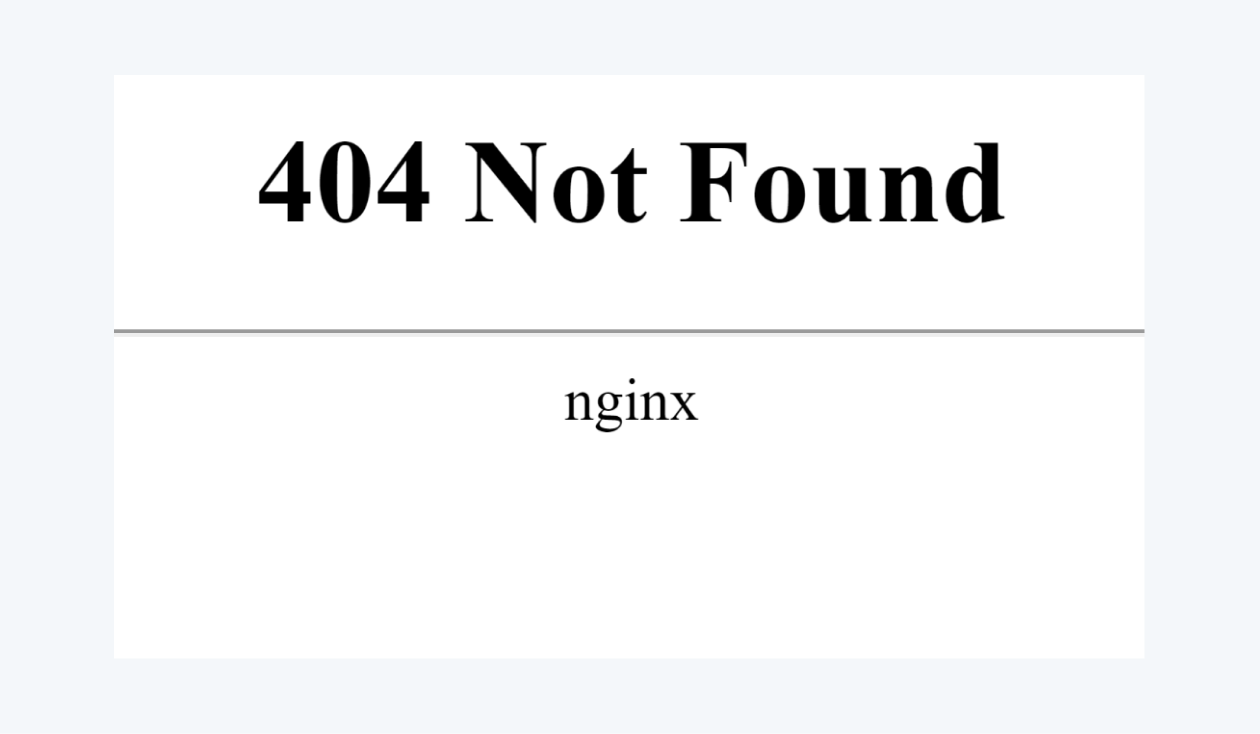 Страница-заглушка 404 Not Found