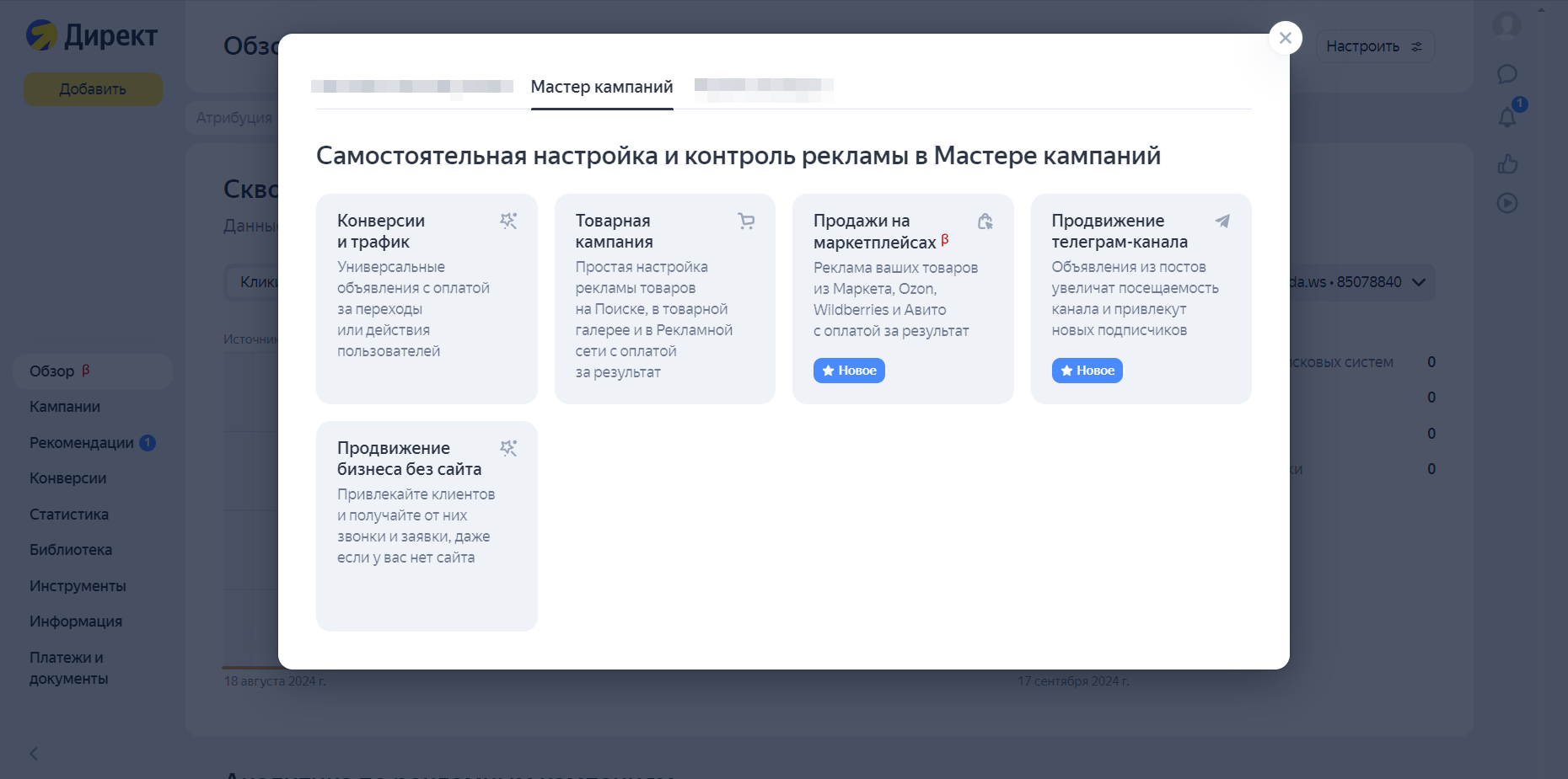 Мастер кампаний в Директе