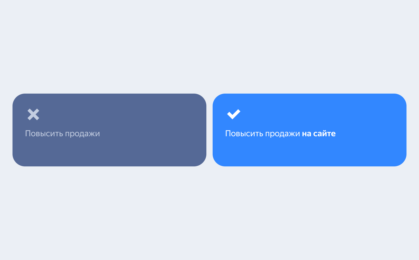 Пример конкретной цели