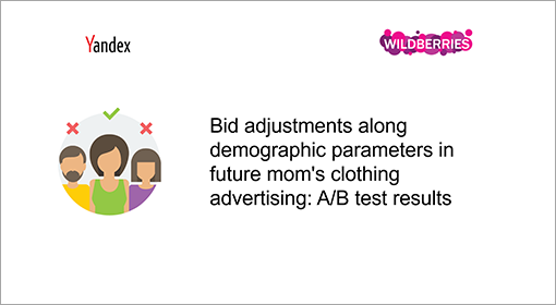 Bid adjustments along demographic parameters in future mom's clothing advertising: A/B test results