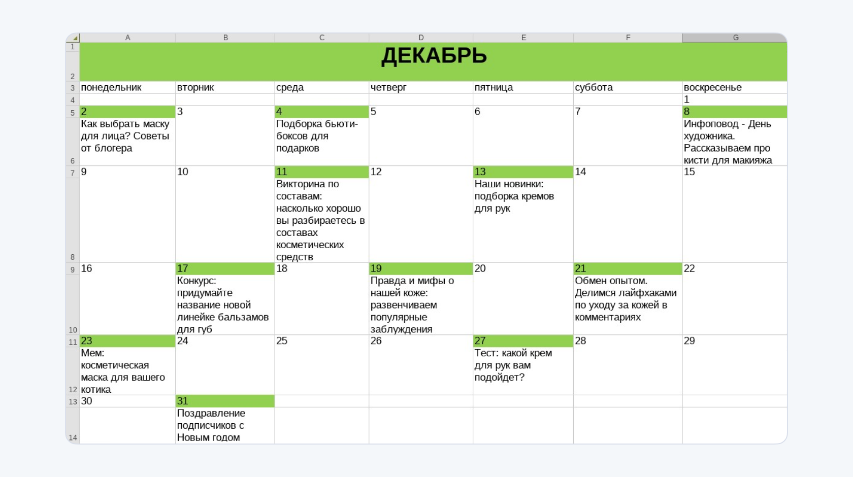 Яндекс Таблицы