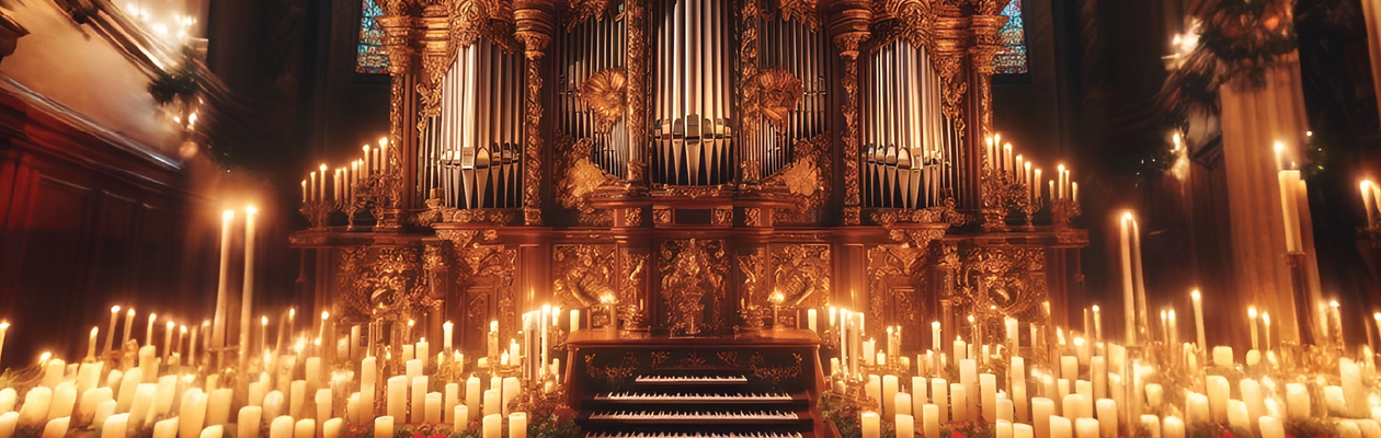 Орган при свечах