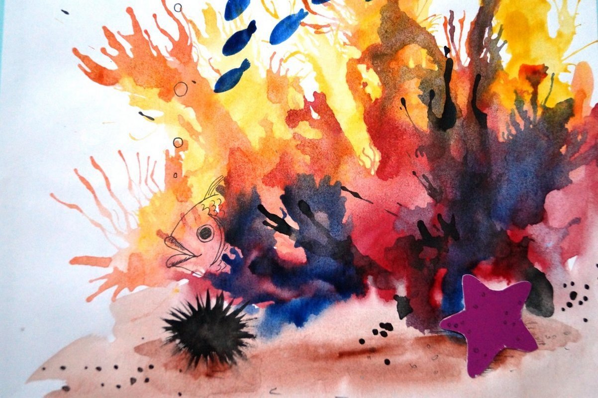 Арт клякса рисуем гуашью