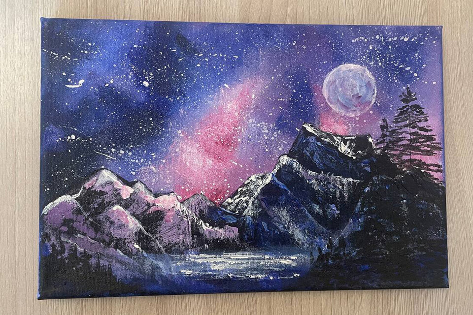 Горы акрилом