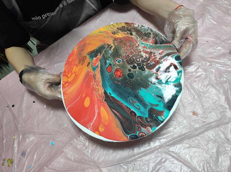Создание картины в стиле FluidArt. Пейзаж