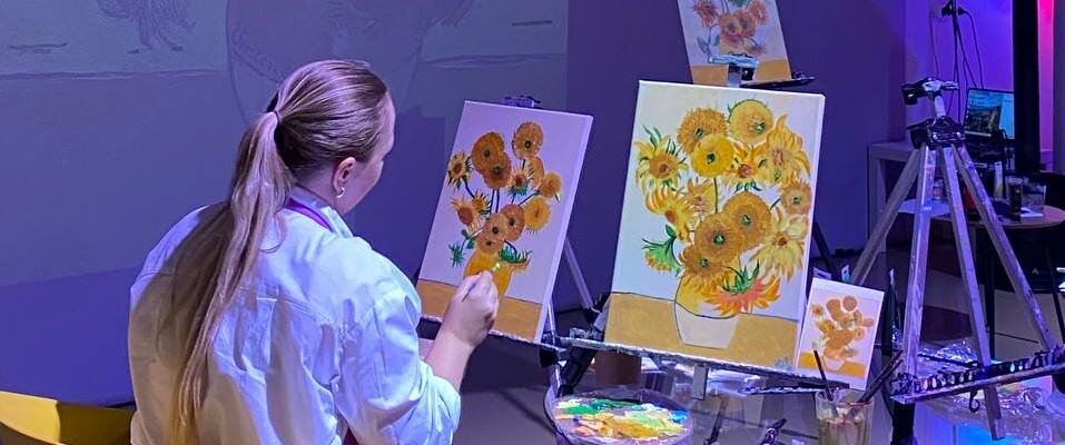 Татьяна Воробьёва. Мастер-класс по живописи «Подсолнухи»