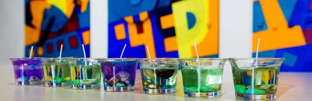 Гелевые свечи своими руками (2 человека)