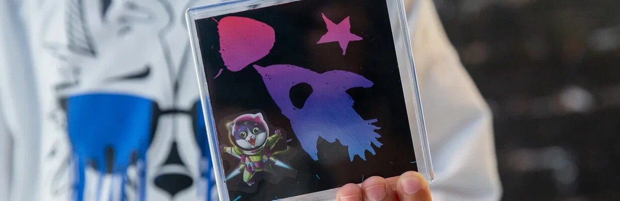 Волшебные магнитики в технике граттаж