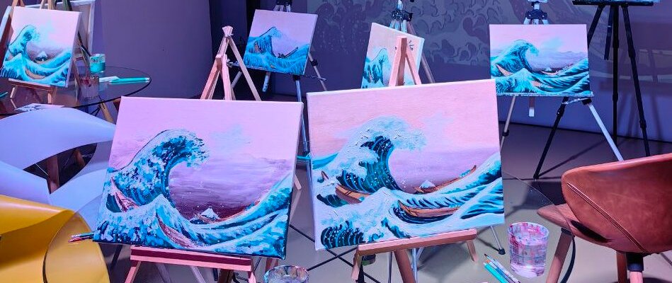 Мастер-класс по живописи «Большая волна»