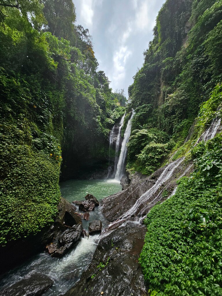 Landmark, attraction Aling Aling Waterfall, Bali, photo
