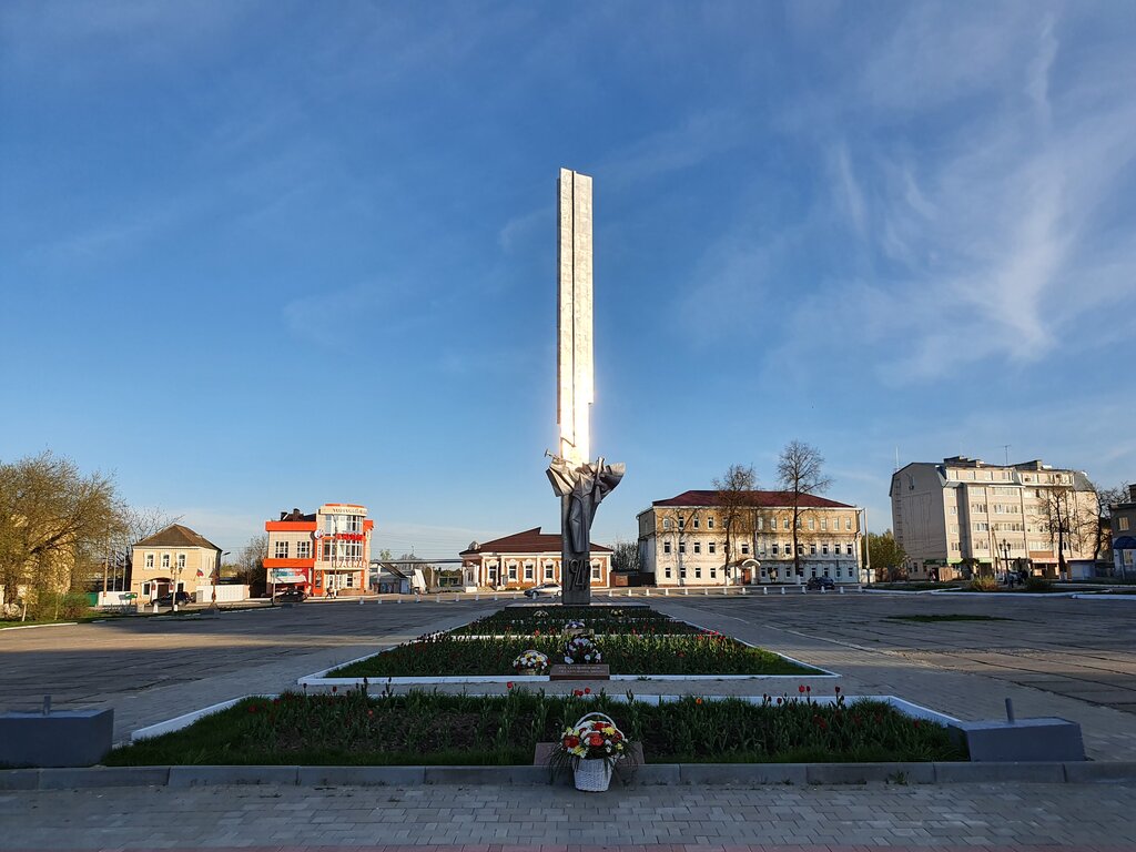 Landmark, attraction Мемориальный комплекс на площади Победы, Ljudinovo, photo