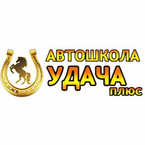 Логотип автошколы «Удача плюс»