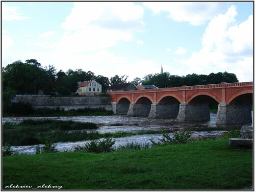 Landmark, attraction Kuldīgas ķieģeļu tilts, Kuldiga, photo