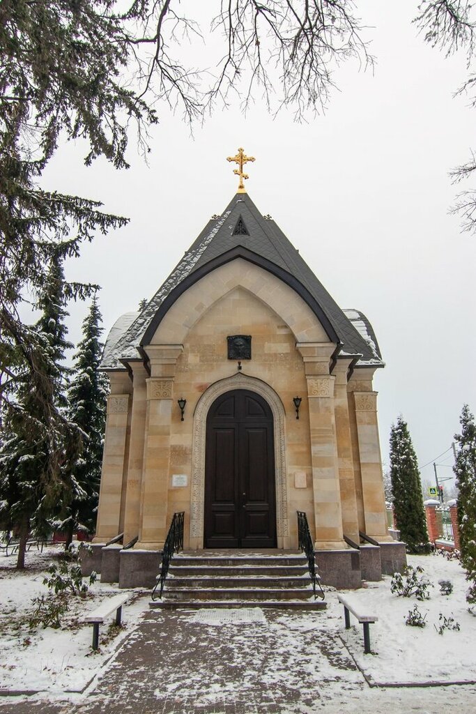 Chapel, memorial cross Chasovnya Ioanna Predtechi pri Spasskom khrame na Doroge Zhizni, Vsevolgsk, photo