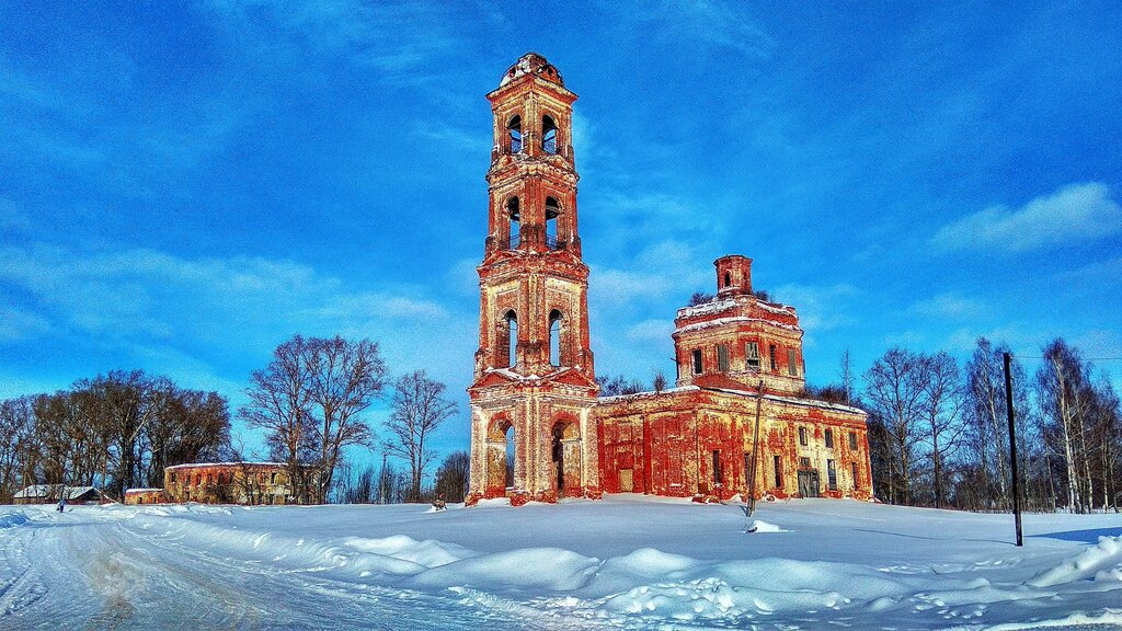 كنيسة أرثوذكسية Ikony Bozhiyey Materi Smolenskaya v Armyonkakh Church ، مقاطعة كوستروما، صورة