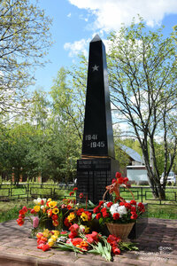 Памяти погибшим воинам (Moscow Region, Losino-Petrovskiy Urban District, derevnya Orlovka, Novaya ulitsa), monument, memorial