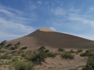 Poyushchij barhan (Jetısu oblysy, Kerbulaq aýdany, The Singing Dune Mountain), nature