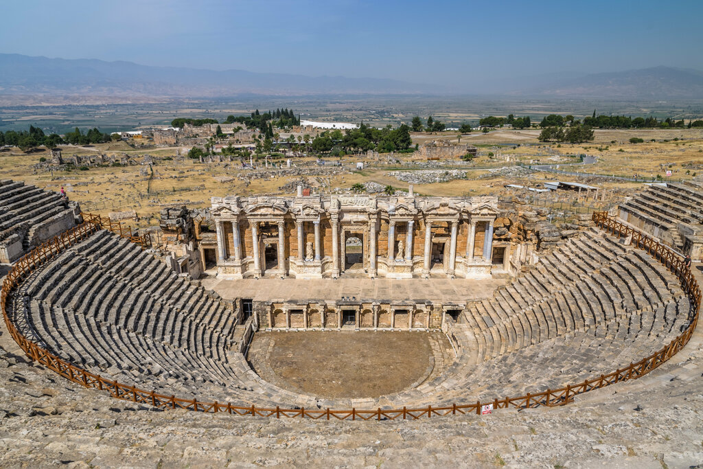 Landmark, attraction Hierapolis Ancient Theatre, Denizli, photo
