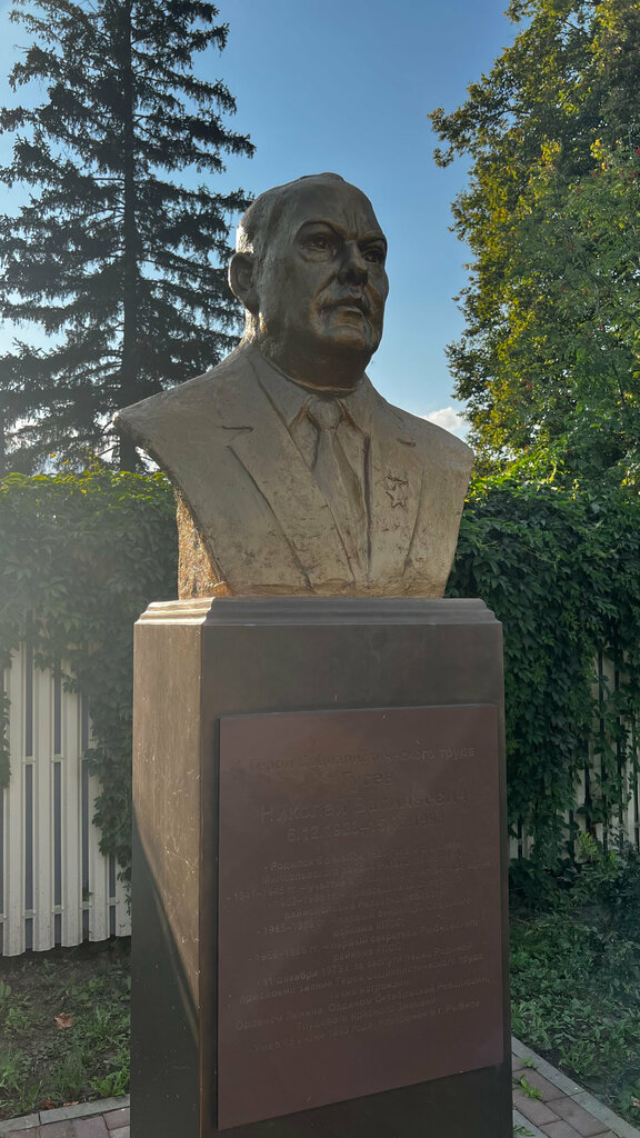 Monument, memorial Бюст Героя Социалистического Труда Н.В. Гусева, Rybnoe, photo