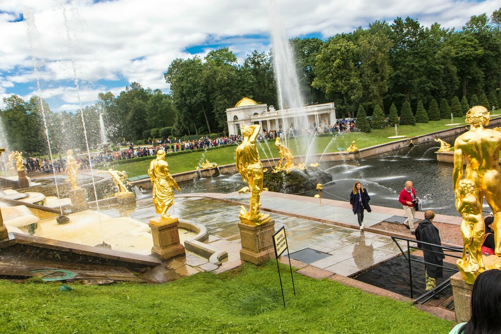 Genre sculpture Антиной Капитолийский, Peterhof, photo
